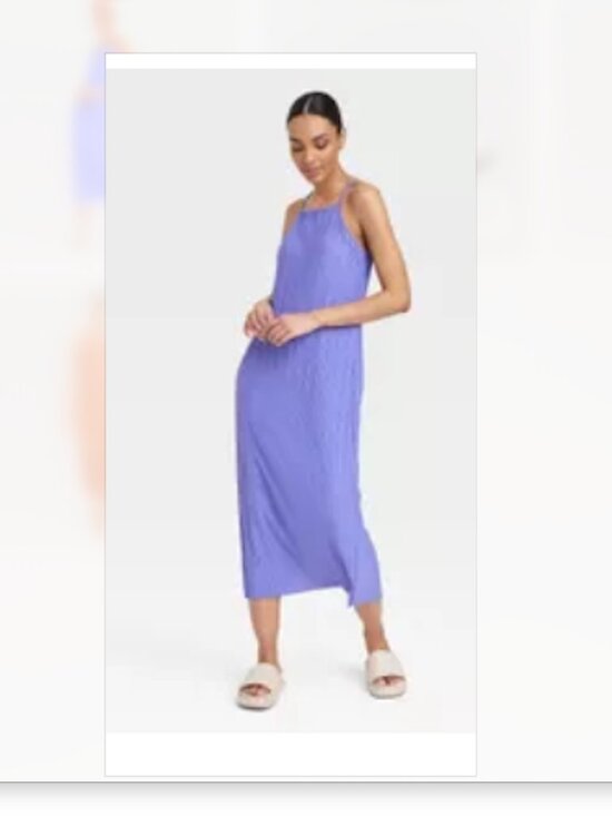 a new day Dresses & Skirts - A New Day Sleeveless Plisse Knit Midi/Maxi Dress - Purple Size Small